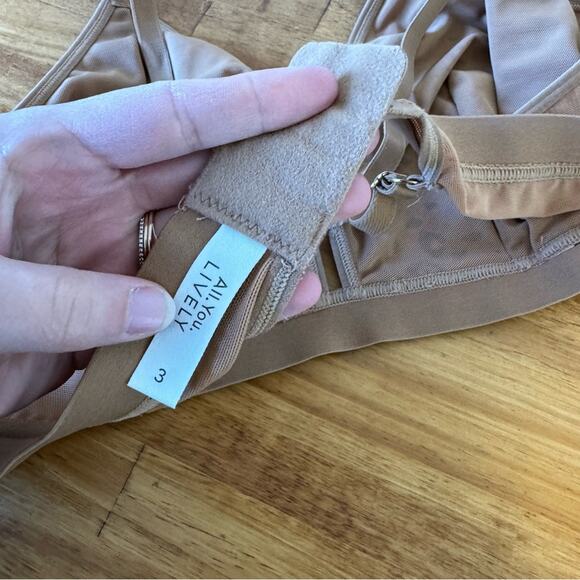 Lively Leopard Spotted Print Mesh Trim Lined Bralette Bra Size 3 - Picture 6 of 6